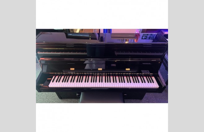 Young Chang Polished Ebony E108 Upright Piano, Immaculate Used - All Inclusive Premium Package (SN:1414048) - Image 1